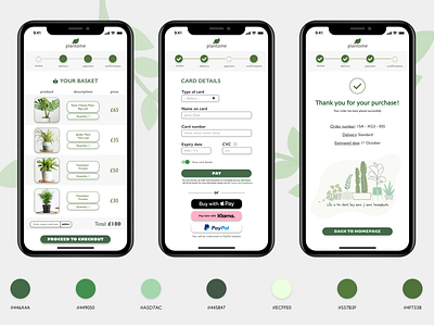 #002 Daily UI // Credit Card Checkout adobe xd app creditcard dailyui design mobile mobileapp phone plants ui uiux