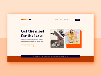 Landing Page — Brand Loyalty Program branding design typography ui ux