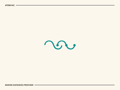 AtoBviaC branding clean clear distances icon identity logo logo design logotype marine mark minimalist modern simple