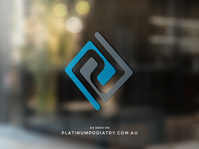 Platinum Podiatry clean design lettermark logo modern pp simple