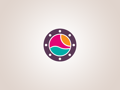 Porthole clean colorful design logo modern