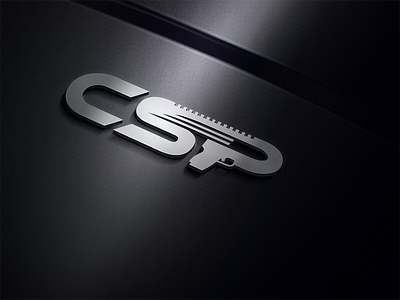 CSP clean design lettermark logo modern simple