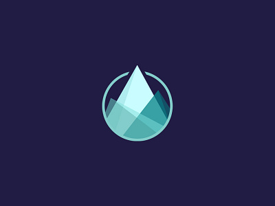 Logo Design - GMS blue clean design icon logo modern mountains