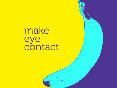 make eye contact banana colorful fruit fruits illustration modern