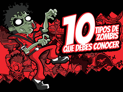 10 Tipos de Zombis qeu debes conocer illustration michaeljackson terror thriller zombie