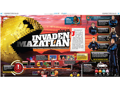 Píxeles: Invaden Mazatlán arcade donkeykong infografia infographic movie namco nintendo pacman pixels retro
