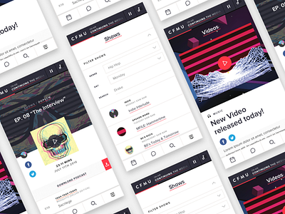 Music player web app layouts