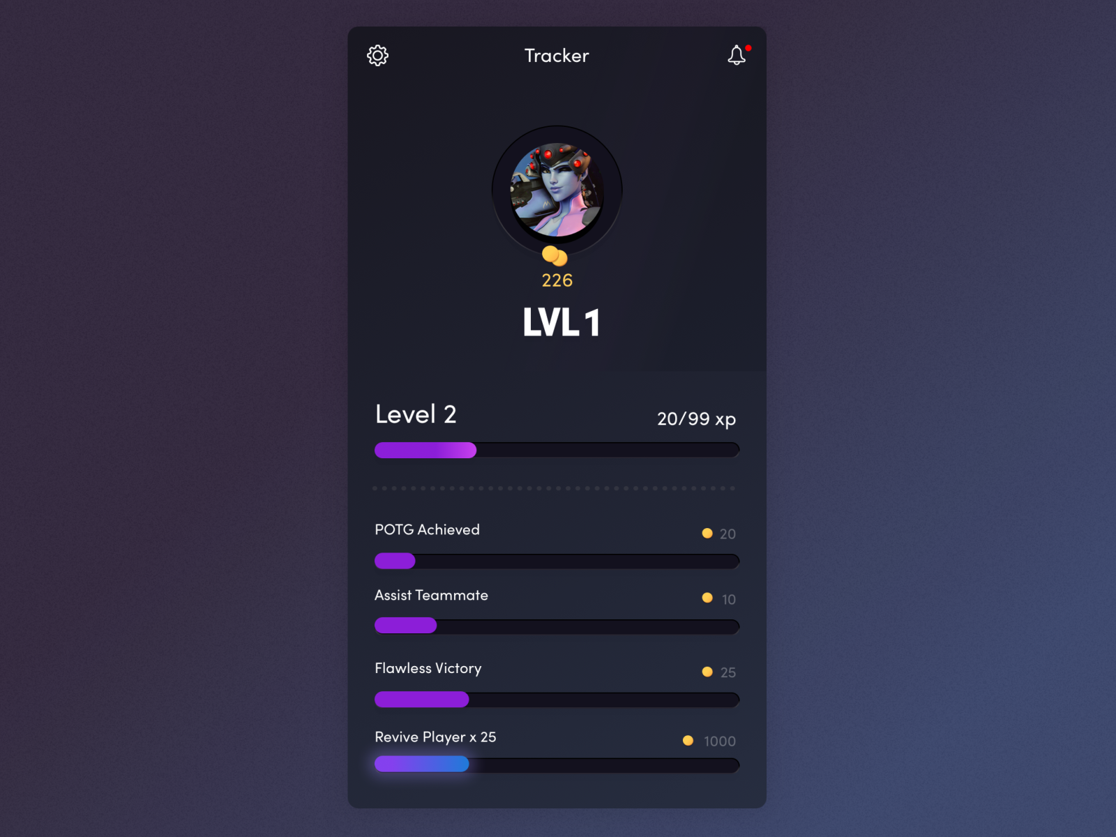 Game Achievement Tracking App by Andrew Simons on Dribbble