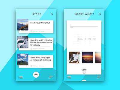 Start Manager App UI app design ui