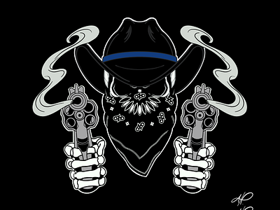 Bandit badge badge logo branding cowboy design guns illustration logo vector western yeehaw