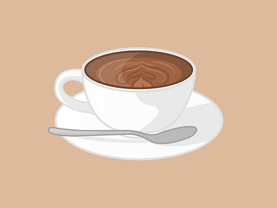 Illustration of a cup with coffee adobe illustrator design graphic design illustration vector