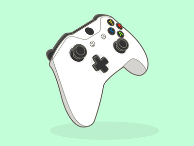 Illustration of a cartoon game controller