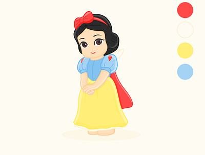 Fairytale character snow white adobe illustrator design graphic design illustration vector