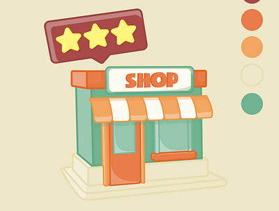 Illustration of a cute shop adobe illustrator design graphic design illustration vector