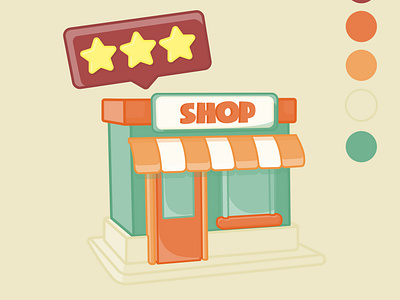 Illustration of a cute shop