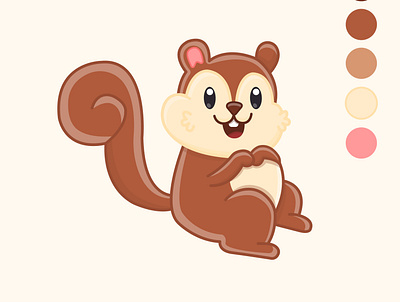 Cute cartoon squirrel vector illustration adobe illustrator design graphic design illustration vector