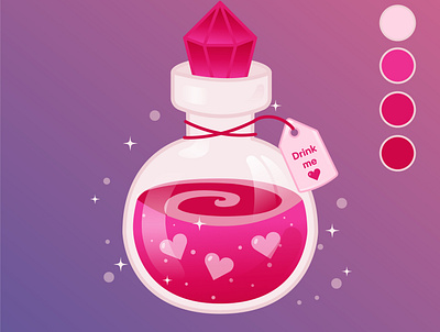 Cute cartoon love potion vector illustration adobe illustrator design graphic design illustration vector