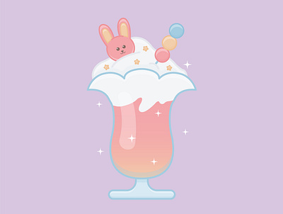 Cute cartoon milkshake in vector illustration adobe illustrator design graphic design illustration vector