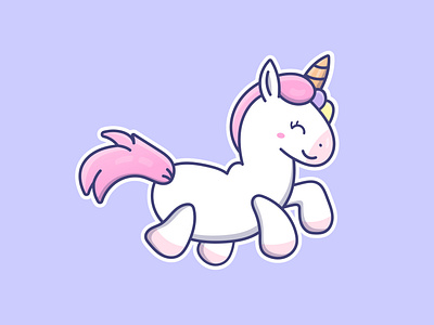 Cute cartoon unicorn