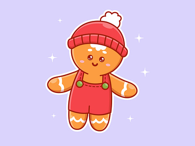 Cute cartoon gingerbread