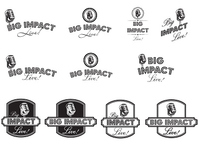 Big Impact Live Logo Mock Ups branding graphic design illustrator logo type typography
