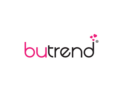 Butrend boutique brand branding design logo type typography vector