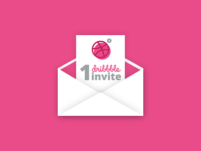 One Dribbble Invite design dribbble dribbble invitation dribbble invite illustrator vector