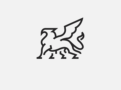 Griffin branding eagle griffin griffon gryphon icon lion logo mark mythical