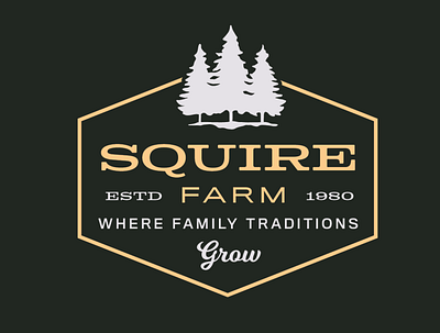 Squire Farm Logo badge farm logo logo design retro tree vintage vintage badge