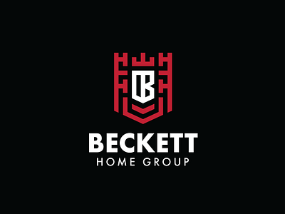 Beckett Home Group Logo badge crest crown keys logo real estate real estate agent realtor realty team logo