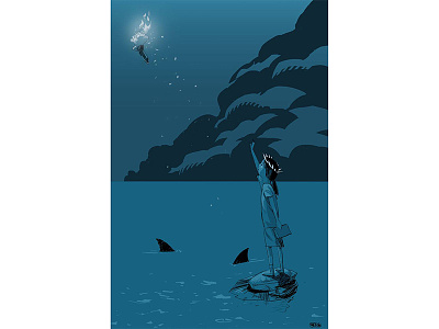 lady liberty stranded america character design election 2016 illustration lady liberty liberty sharks