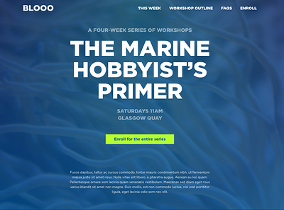 BLOOO homepage marine life site