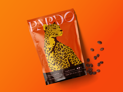 Pardo Coffee big cat brand brand design branding cat coffee illustration leopard packaging vector