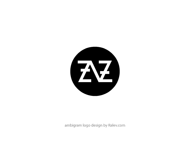 Zaz Ambigram Logo Design ambigram bw france french logo design music ralev zaz