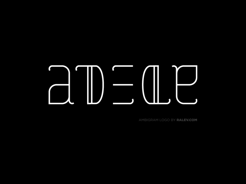 Adele 360 Logotype 360 adele ambigram fan art logo design logotype music music logo ralev rotate