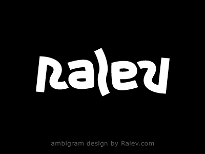 RALEV Ambigram Logo Design ambigram brand bulgaria design graphic logotype ralev sofia