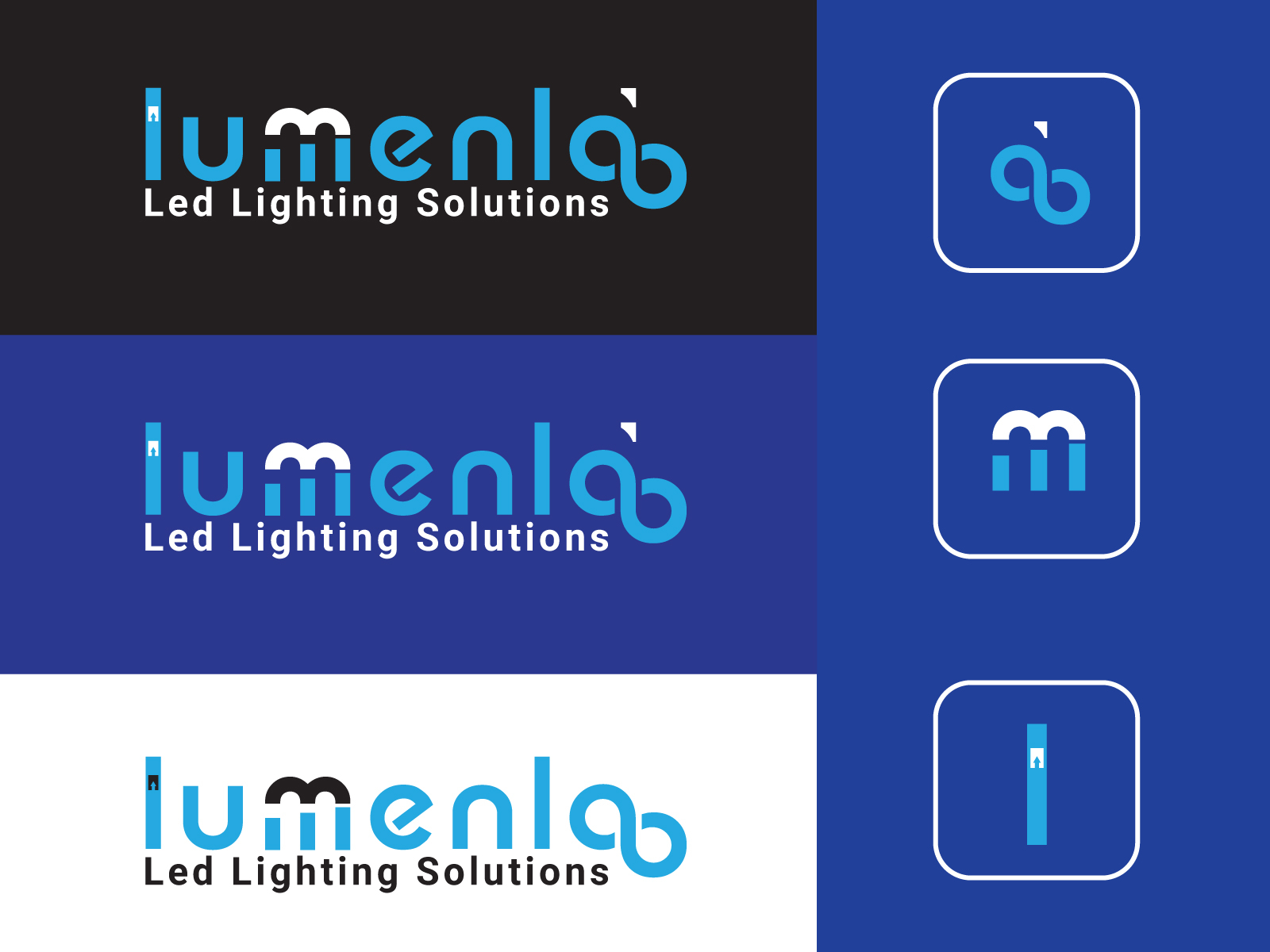 Led light solution wordmark/lettermark icon logo design by Md. Tarak on ...