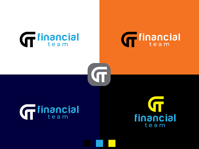 financial team, modern, wordmark , unique icon logo design