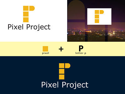 (pixel-p) brand logo design