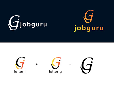 letter ( J + G ) branding logo design