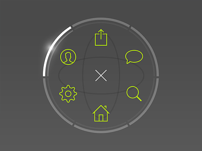 Circular UI gui icons menu mobile navigation ui ui design ux
