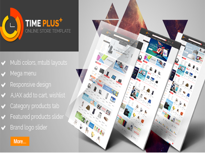 TimePlus - Mega Store Responsive Magento Theme digital magento responsive templates theme