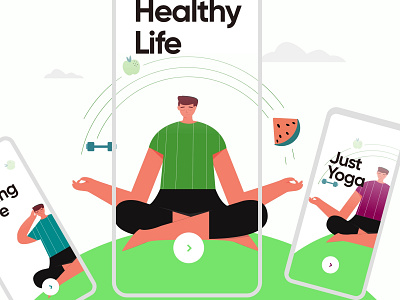 Yoga Pose graphic design illustration ui