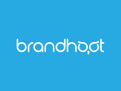 BrandHoot logo blue brandhoot eyes logo owl