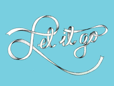 Let It Go custom design handlettered handlettering illustration lettering script typography vector