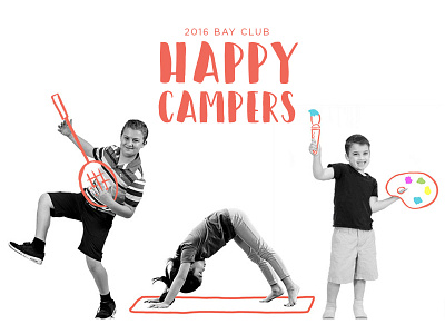 Happy Campers Campaign branding campaign design fontdesign handlettering illustration logo print typography ui ux web