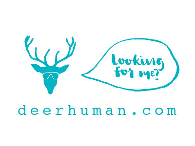 Deer Human illustration printmaking typography ui ux web design