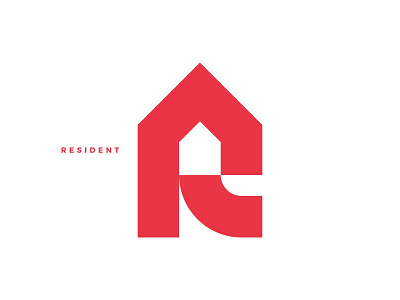 Resident creative logo home logo house logo letter letter r logo design logo inspiration monogram resident simple logo typography