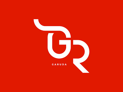 Garuda bird creative logo eagle garuda gr letter letter logo design logo inspiration monogram rg letter simple logo