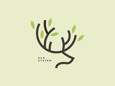 Ecosystem animal creative logo deer design eco ecosystem forest jungle logo logo inspiration nature simple logo trees wild